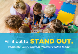 Complete your Program Referral Profile today!